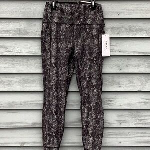 NWT RBX Snake Print High Waisted  Ankle Length Leggings Medium